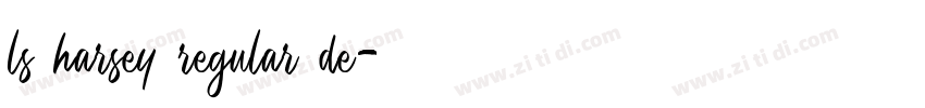 ls harsey regular de字体转换